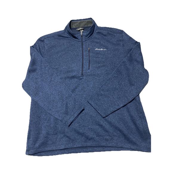 Eddie Bauer Other - Eddie Bauer Sweater Mens XXXB Blue 1/4 Quarter Zip Outdoors Fleece 3XB